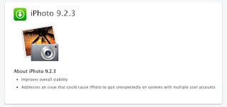 iPhoto si aggiorna alla versione 9.2.3