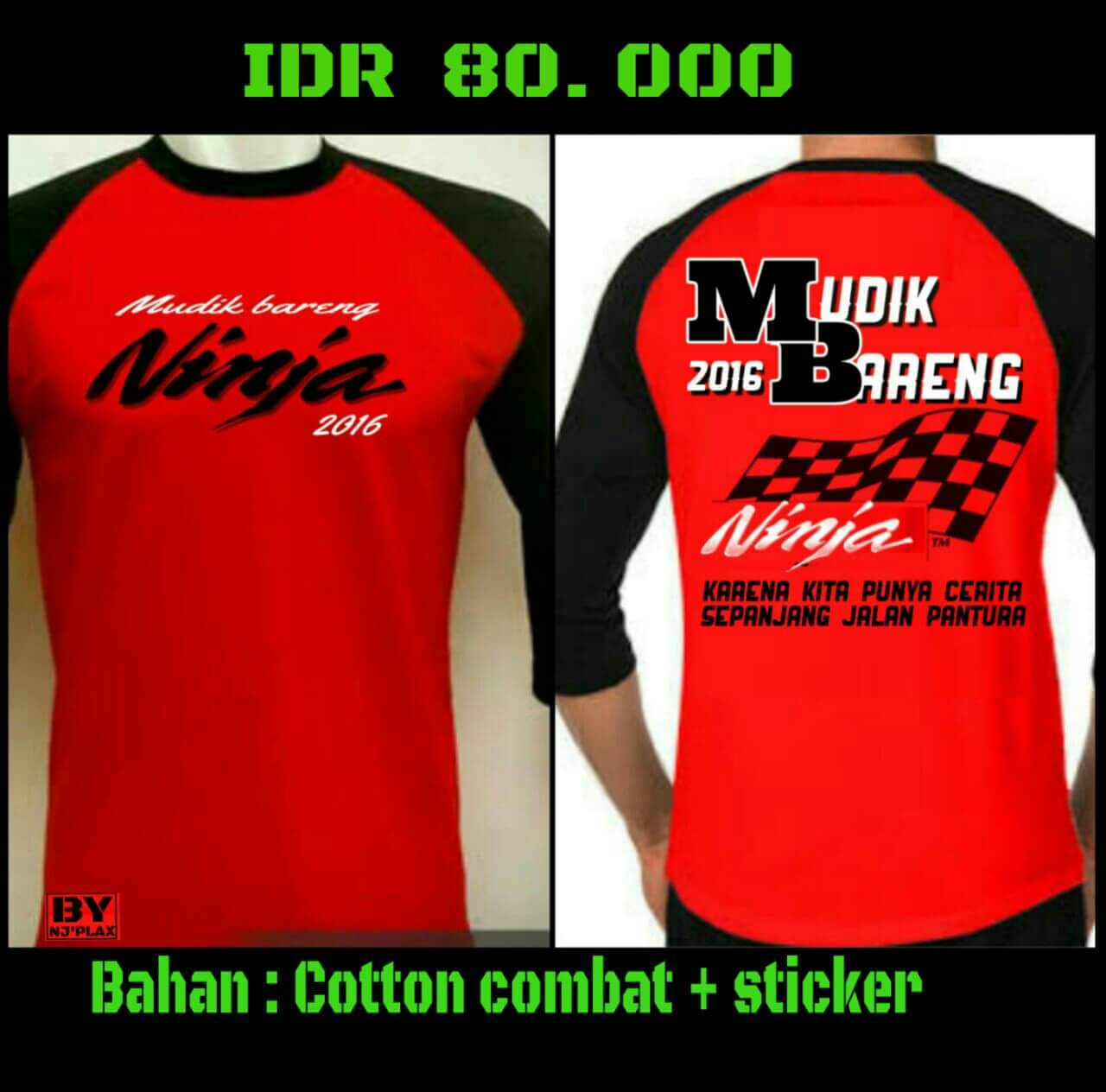  Desain  Kaos Hitam  Merah  Klopdesain