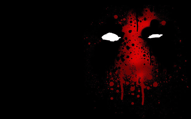   Deadpool Logo Comic Marvel Heroes Superhero Black Dark Background HD Wallpaper Desktop PC Background a187.