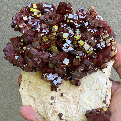 Vanadinite: Gemmy Mineral Killer vanadinite crystals from Morocco