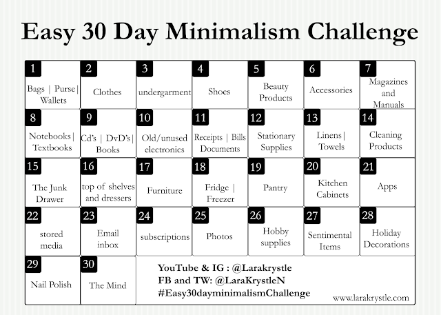 Easy 30 day Minimalism Challenge | Lara Krystle