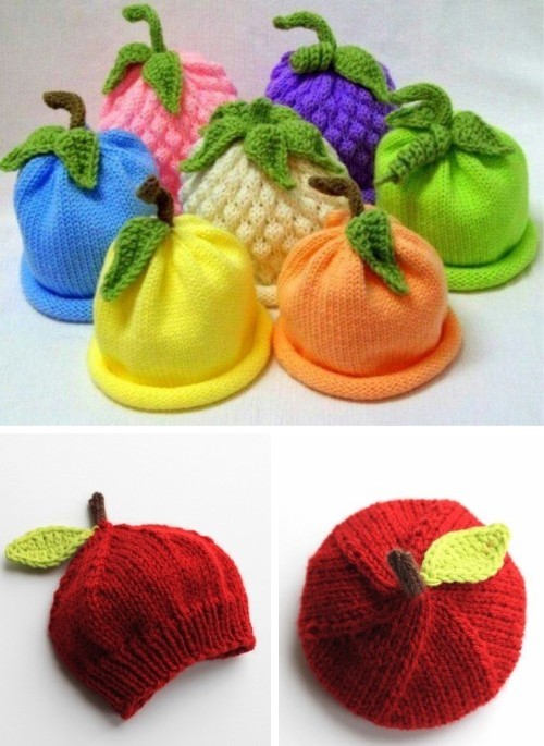 Caps for Babies - Free Knitting Pattern