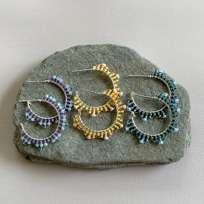 free beaded hoop earring tutorial