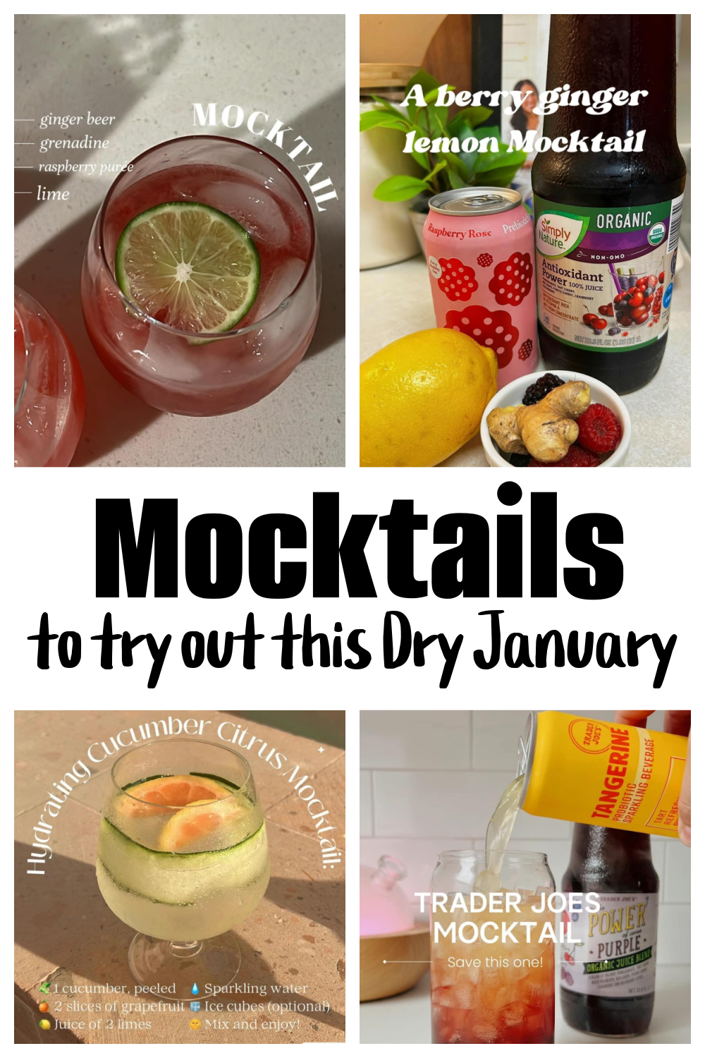 2024, Less Alcohol & More Wellness Mocktails to try this Dry January