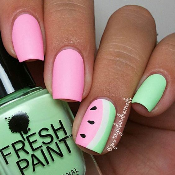 trendy summer nail art design idea