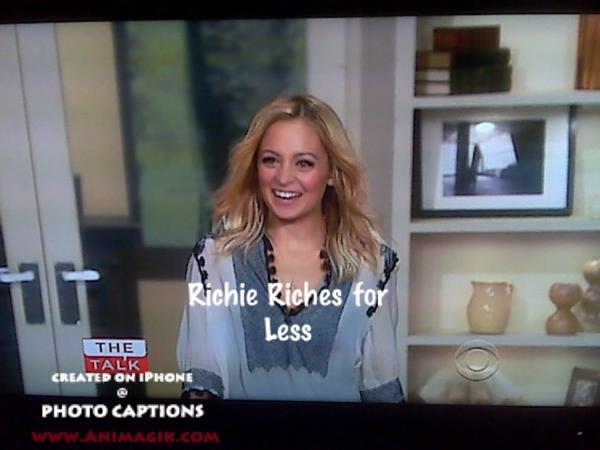 The Talk: Nicole Richie discusses eating organic foods and having an The Talk: Nicole Richie discusses eating organic foods and having an
