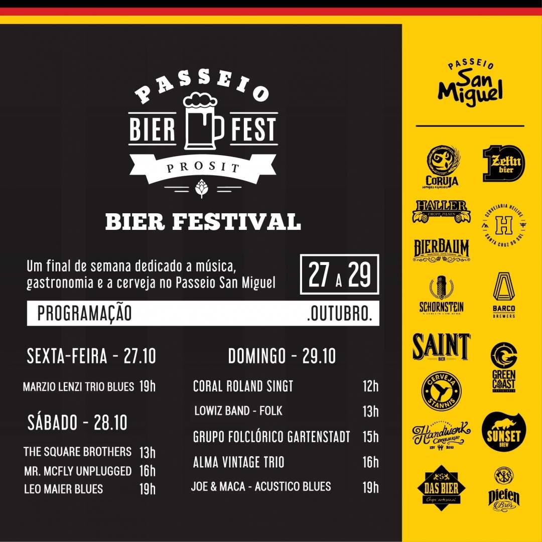 Passeio San Miguel promove festival da cerveja neste final de semana