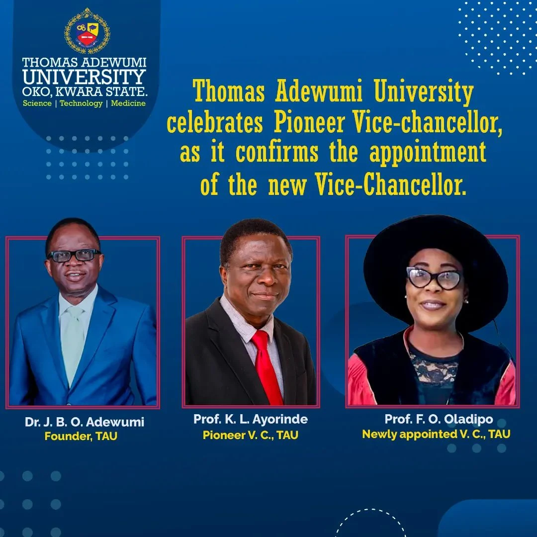 TAU Oko Appoints Prof. Francisca Oladipo New Vice-Chancellor