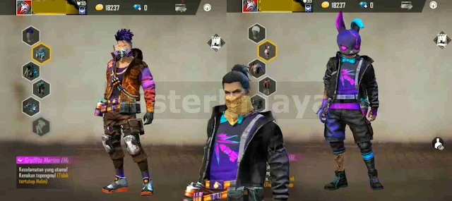 Skin Limited Free Fire Gratis| Masker Letda Hyper, Skin Kelinci Ungu, & Incubator Graffiti