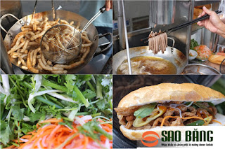 xe bánh mì chả cá