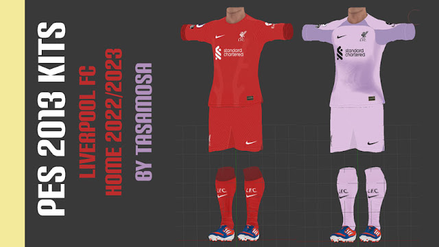 Liverpool F.C. 2022-2023 Home Kits For PES 2013