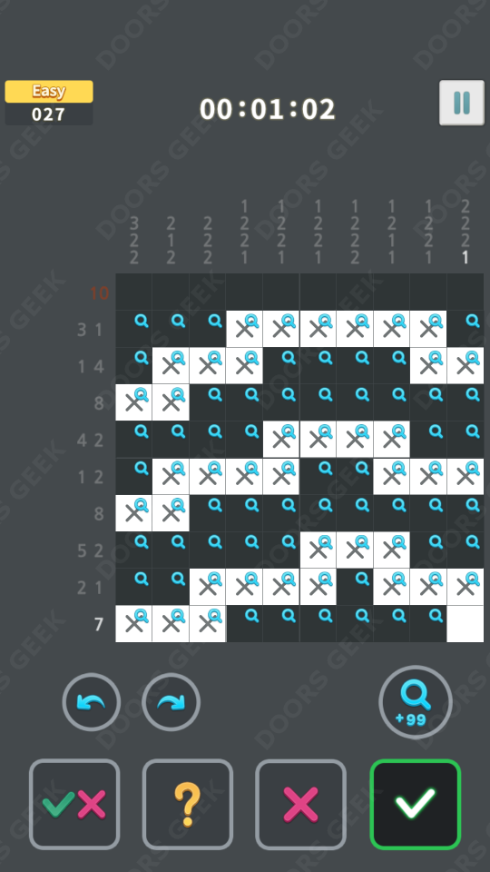 Nonogram King Easy Level 27 Solution, Cheats, Walkthrough for Android, iPhone, iPad and iPod