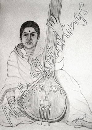 Saraswati puja special drawing,Saraswati Devi Drawing,Easy Drawing for B...  | Easy drawings, Saraswati devi, Easy drawings for beginners