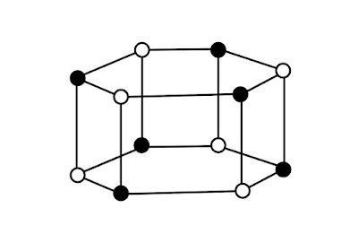 bicolored hexagonal prism