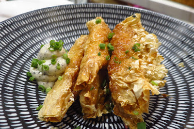 Jelebu Dry Laksa, tiger prawn beancurd roll