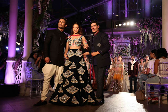 Shraddha Kapoor in Lehanga with Embroidered Blouse at Manish Malhotra‘s Show at Lakme Fashion Week