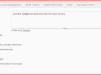 How to push the spring boot application into the cloud foundry using Jenkins