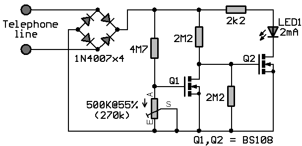 Off-Hook Telephone Line Indicator