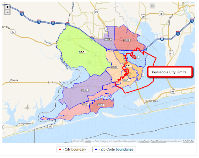 Zip Code Map Pensacola Fl ZIP CODES: Pensacola, FL and surrounding cities!