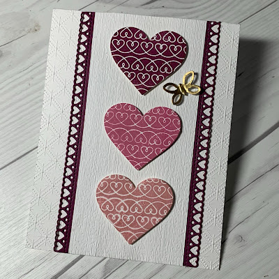 Valentine Card idea using Lots Of Heart Bundle from Stampin' Up!