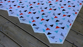 Rough Around the Edges equilateral triangle quilt by Slice of Pi Quilts