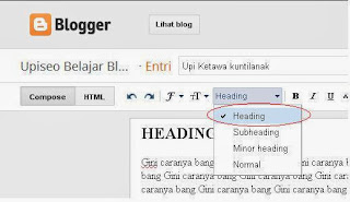 Memasang Heading Tag
