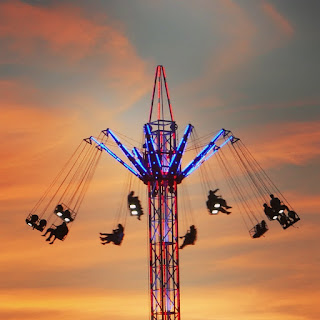 Funfair, Isle of Wight Festival, IOW50, sunset