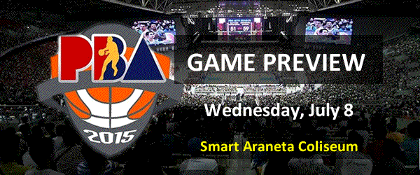 List of PBA Games Wednesday July 8, 2015 @ Smart Araneta Coliseum