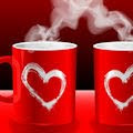 Tazas de amor con corazones - Love cups