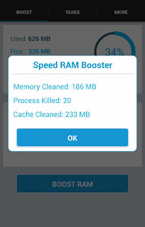 Aplikasi Pembersih dan pengoptimal Kapasitas RAM Android