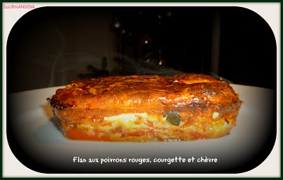 Image Flan aux poivrons, courgette et chèvre