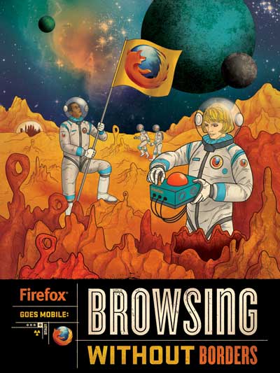 Mozilla space poster - Firefox Goes Mobile: Browsing without borders