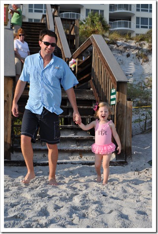 first steps in the sand