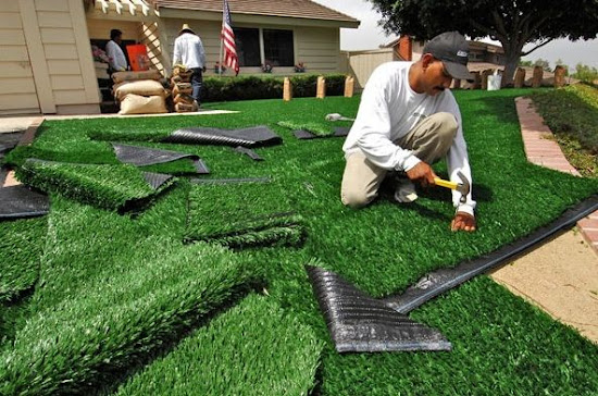 artificial turf installation