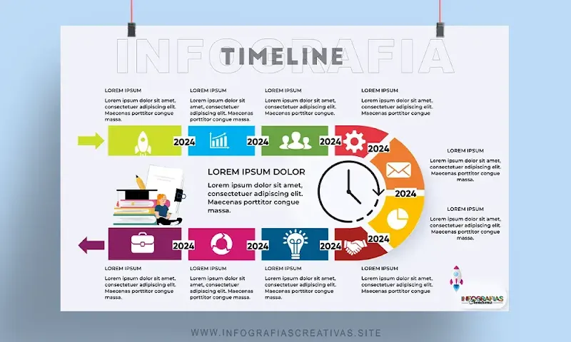 Plantilla Timeline Engranaje del Tiempo