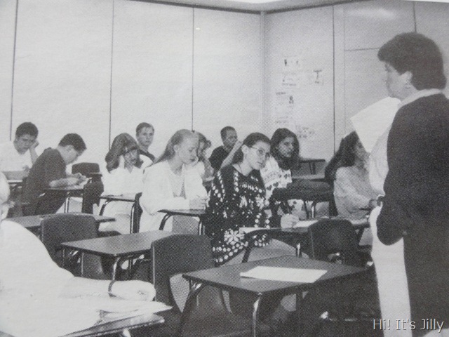 old yearbook English class pic