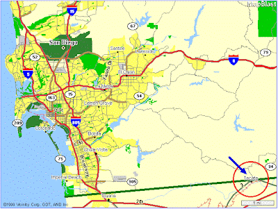 Mapa de Tecate Político Región