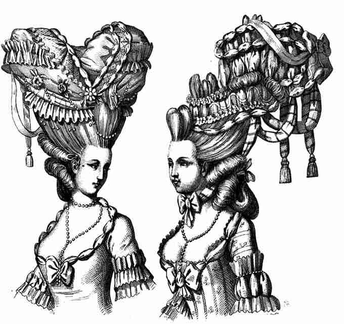 By the 18th century, the bigger the better was the mantra for hairstyles.