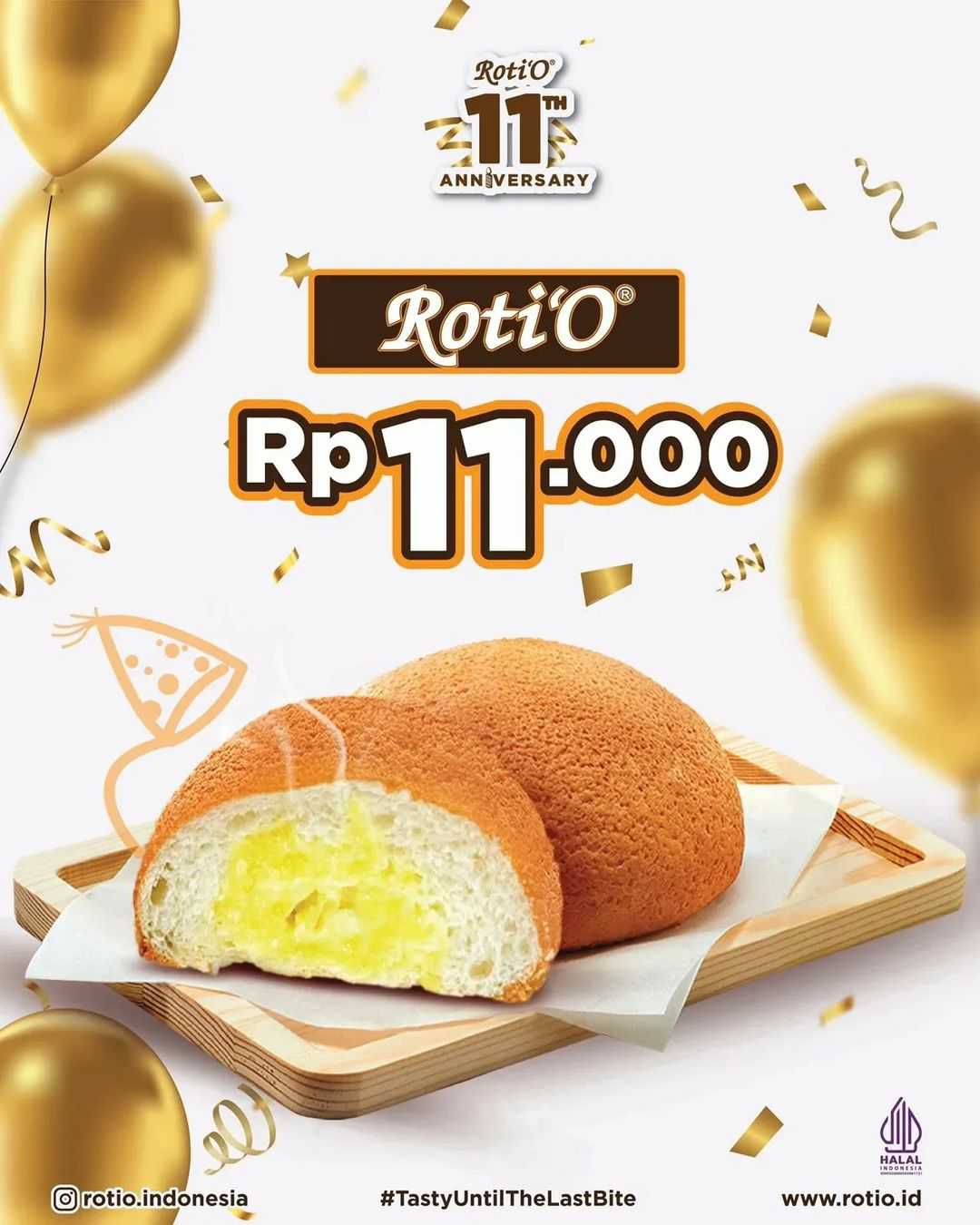 Promo RotiO 11th Anniversary! Harga Spesial ROTI O hanya Rp 11.000