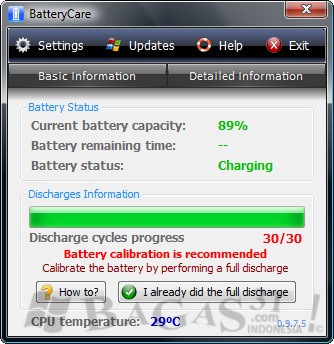 Bagus 31: BatteryCare - Penghemat Battery Laptop