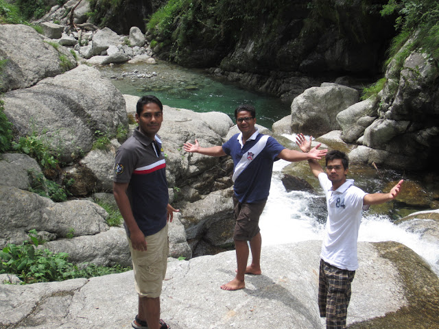 in himalyan waterfall