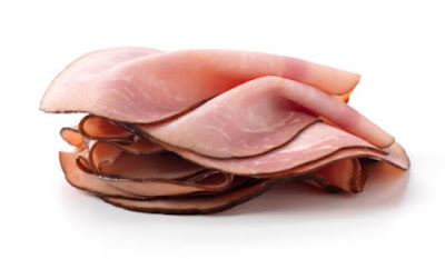German smoked ham slices