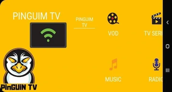 التطبيق الاسطورىPINGUIM TV لمشاهدة القنوات الرياضية والعربية والافلام والمسلسلات