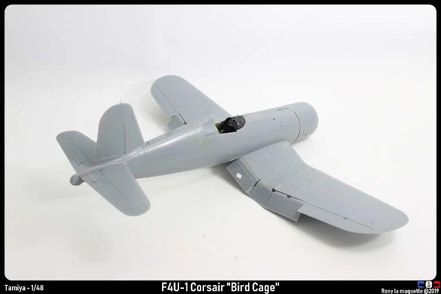 Mise en croix du F4U-1 Corsair de Tamiya au 1/48.