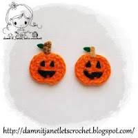 PATRON GRATIS APLIQUE CALABAZA DE CROCHET 13048