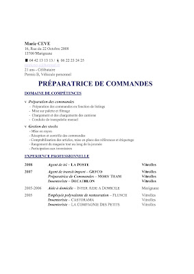 Modele cv cariste logistique - CV Anonyme