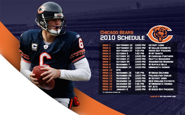 Download and use this 2010 Chicago Bears schedule wallpaper as your computer 