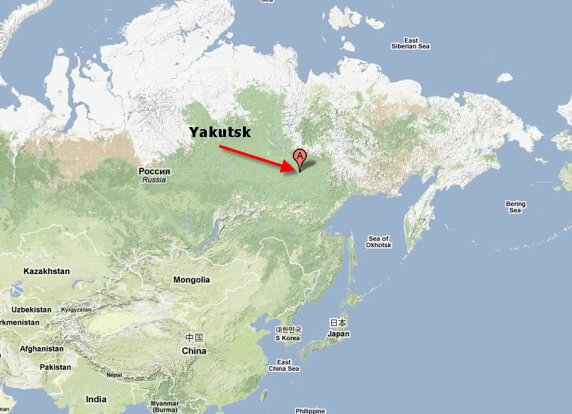 jakutsk mapa Triángulo equidlátere: Yakutsk, la ciudad mas fria del mundo jakutsk mapa