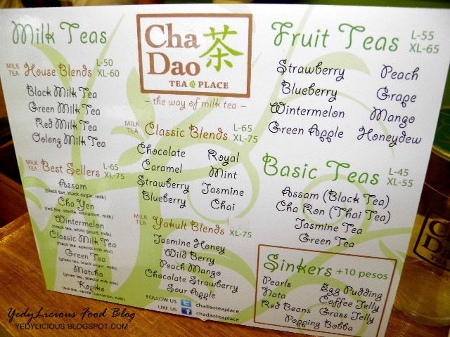 Cha Dao Tea Place  YedyLicious Manila Food Blog in the Philippines