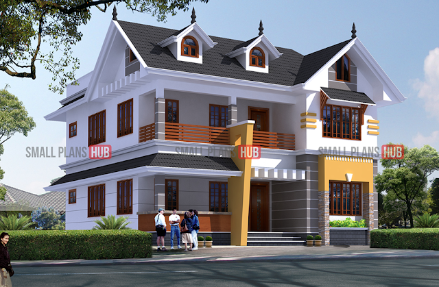 House Plan 2304 sq ft (214 sqm.) 4 Bed Room Independent Residence